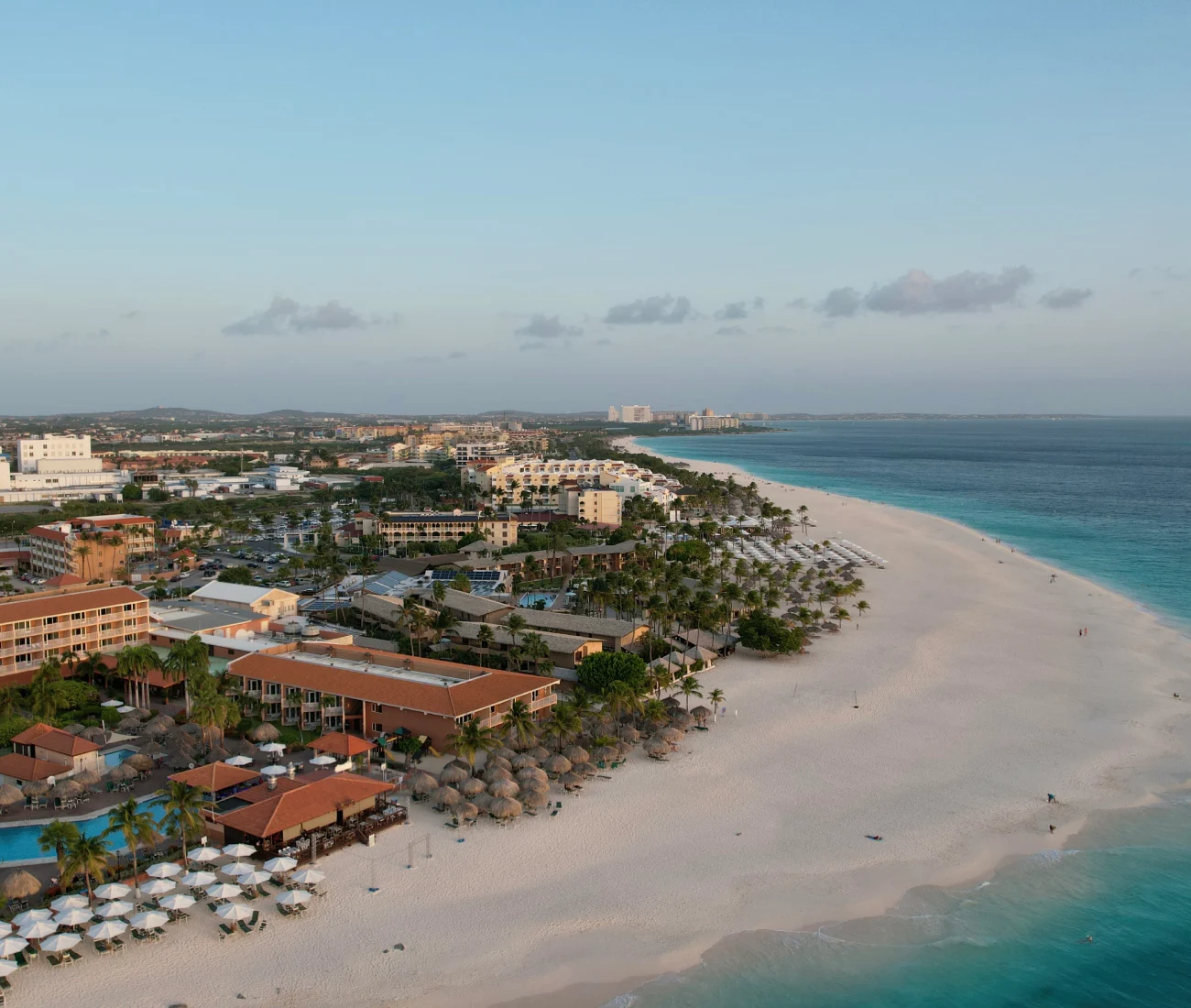 aerial view luxury beachfront resort